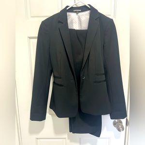 Black Express Suit Set - Blazer and Editor Pants